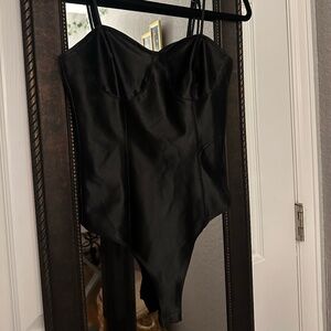 H&M Satin Balconette Thong Bodysuit Size XS